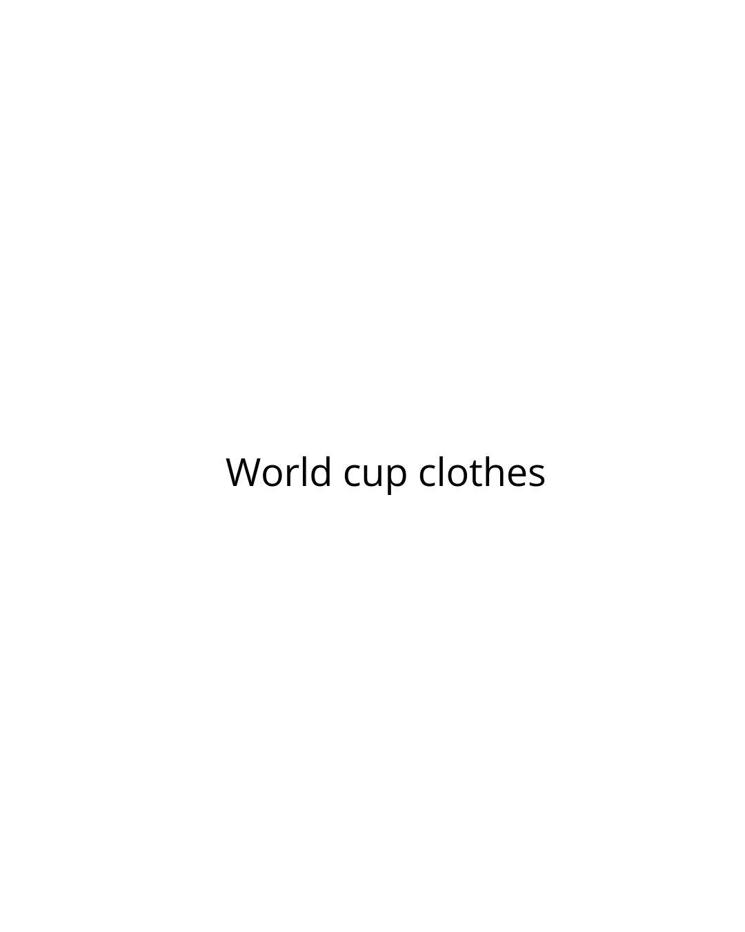 World cup clothes