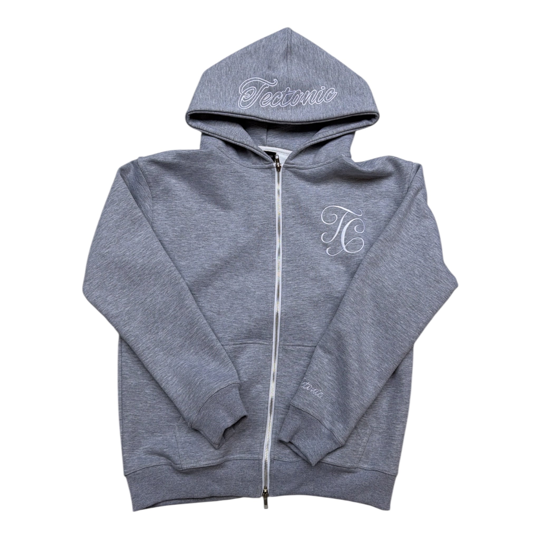 TECTONIC SIGNATURE ZIP UP HOODIE-GREY (Pre-order)
