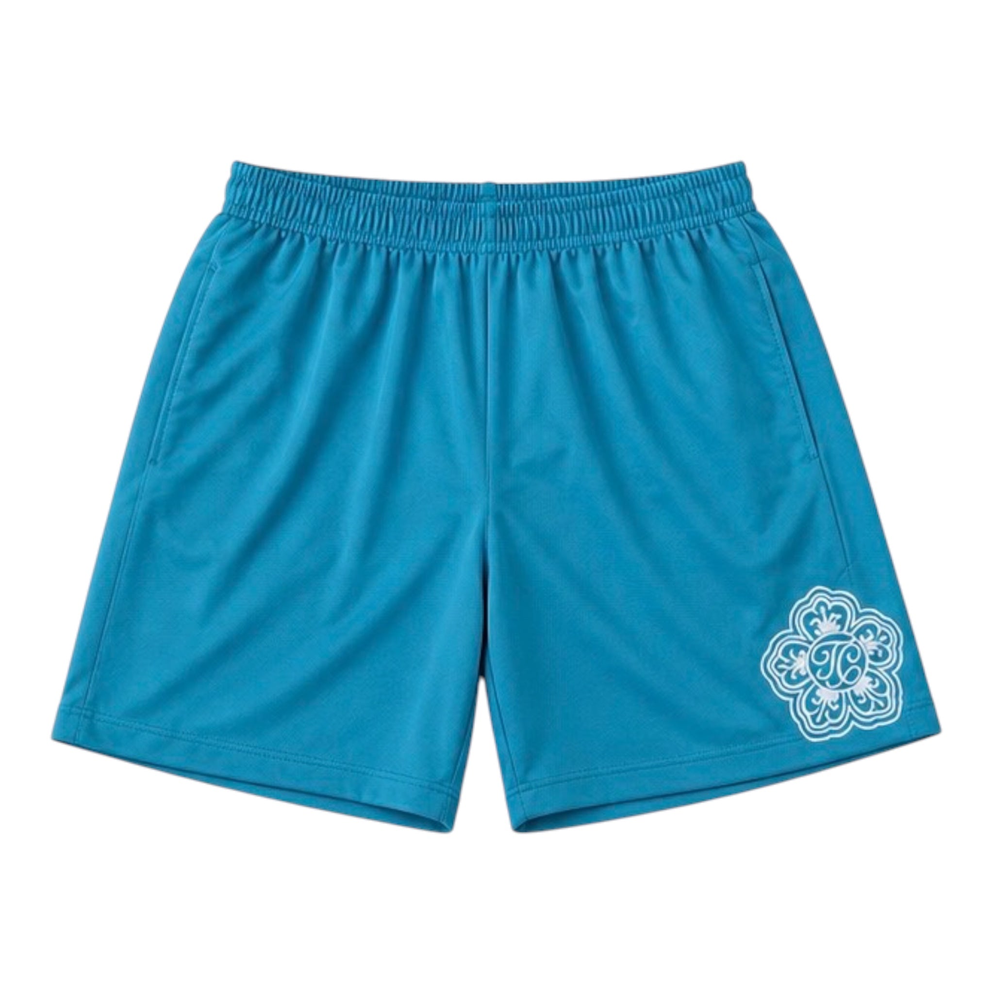 SIGNATURE BLOOM SWIM SHORTS-BABY BLUE