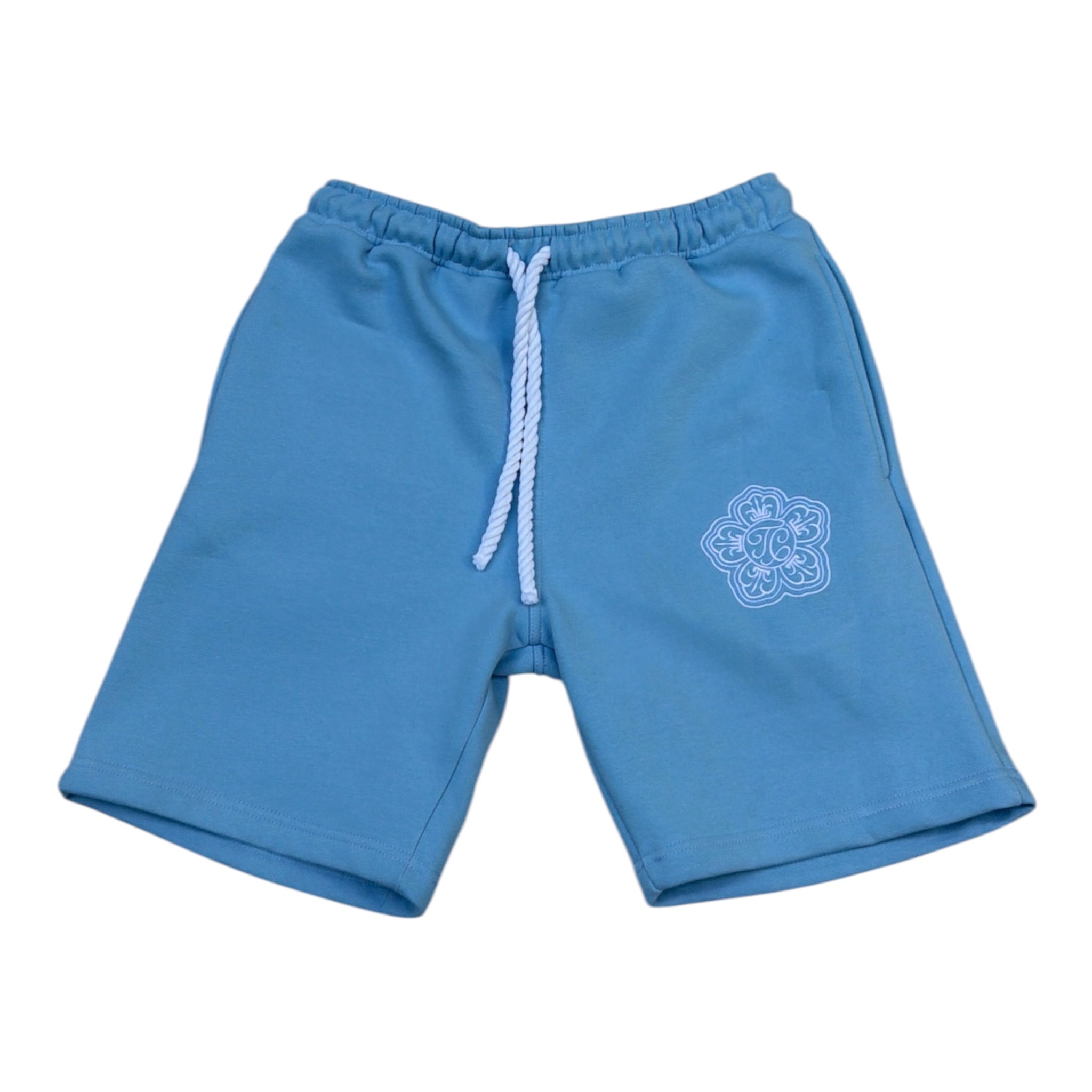 SIGNATURE BLOOM SHORTS-BABY BLUE
