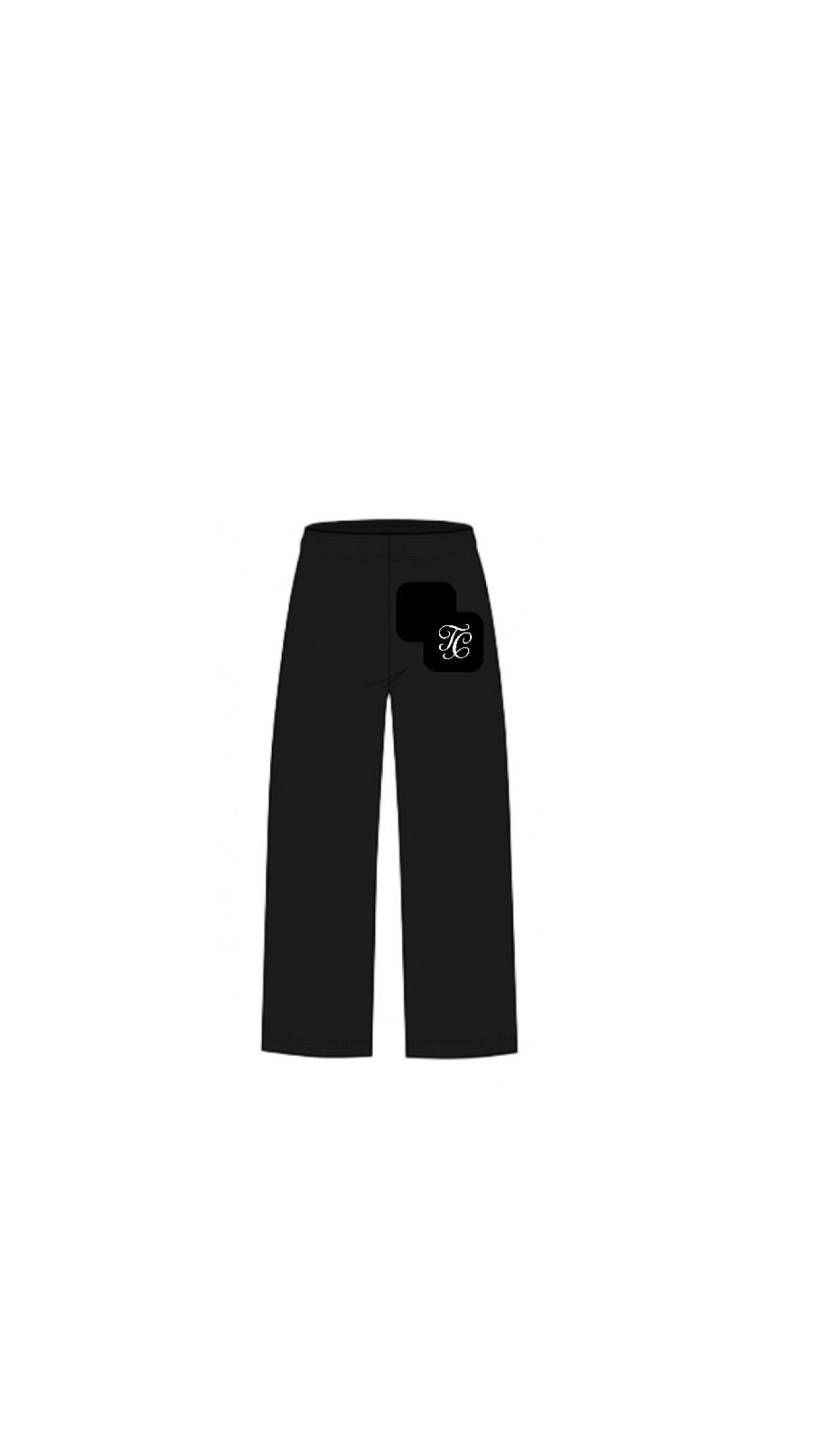 SIGNATURE STRAIGHT LEG JOGGERS-BLACK (pre-order)