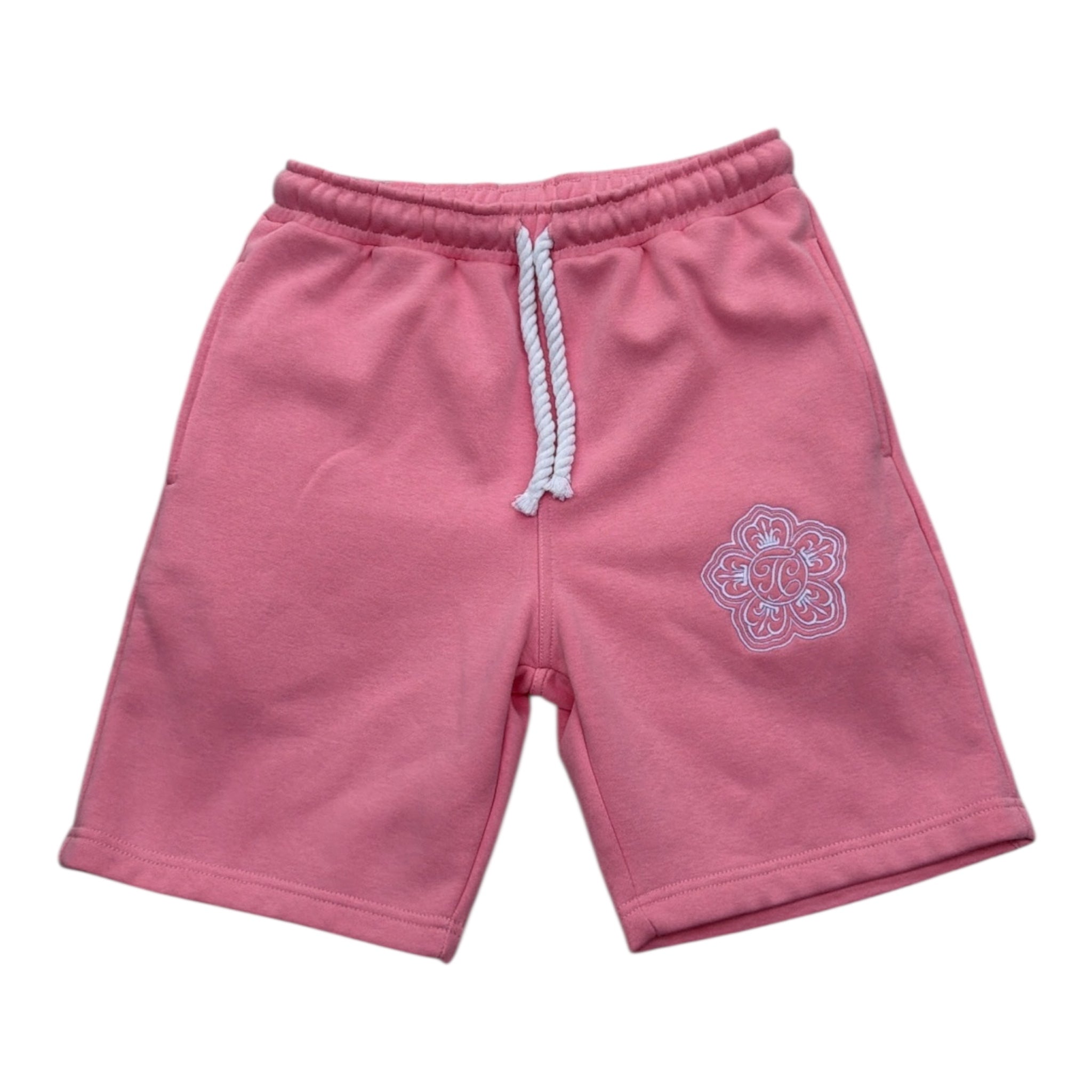 SIGNATURE BLOOM SHORTS-BABY PINK