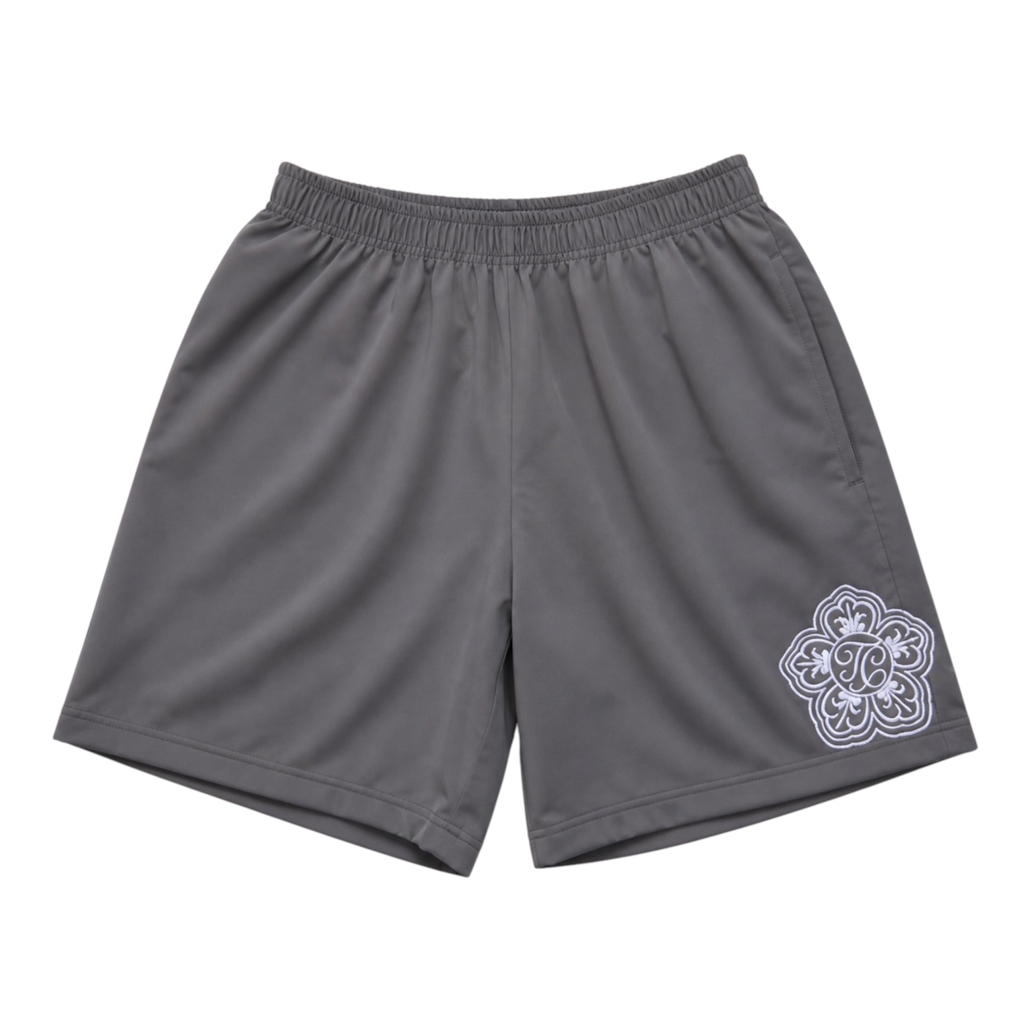 SIGNATURE BLOOM SWIM SHORTS-LIGHT GREY