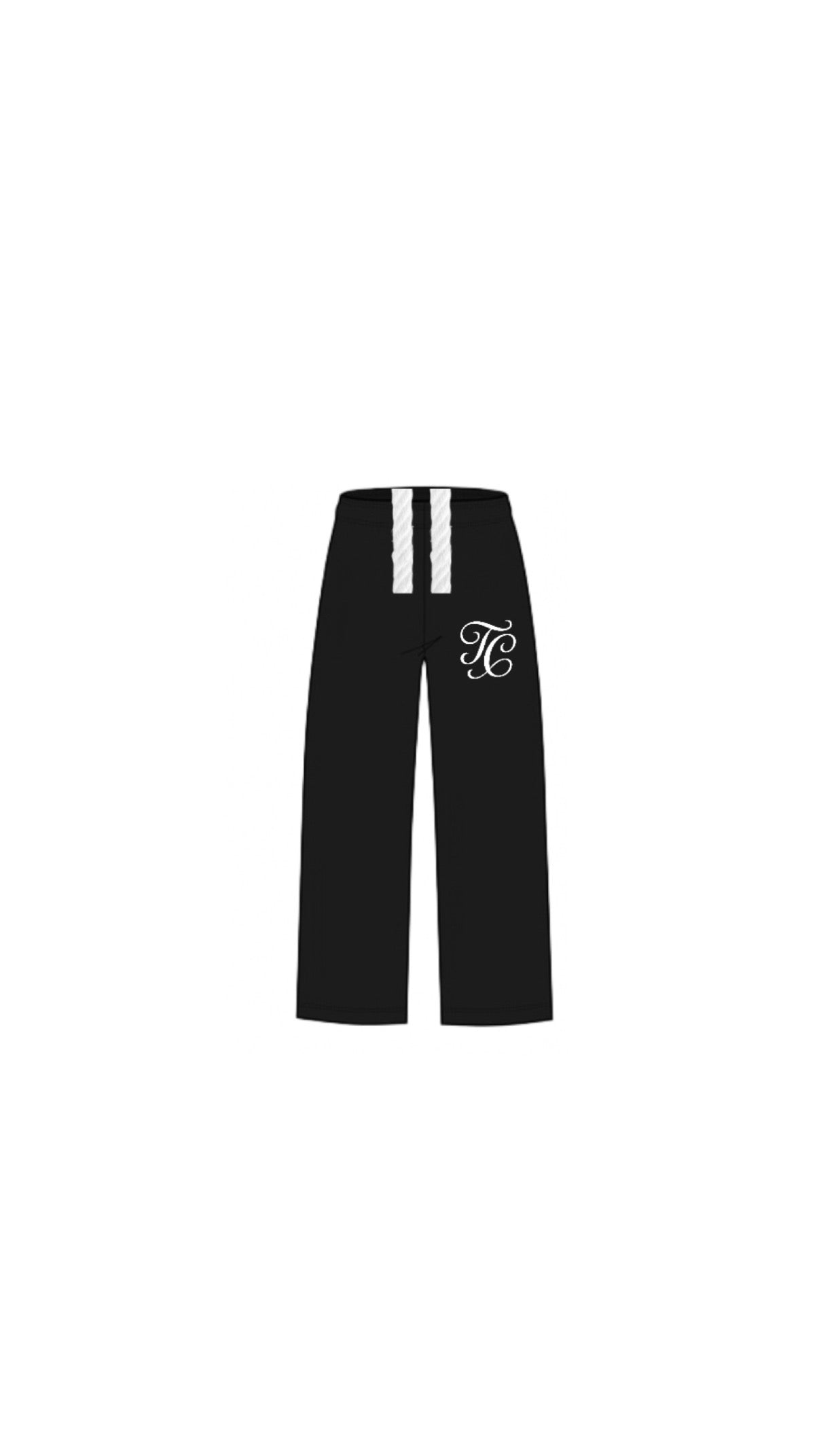 SIGNATURE STRAIGHT LEG JOGGERS-BLACK (pre-order)