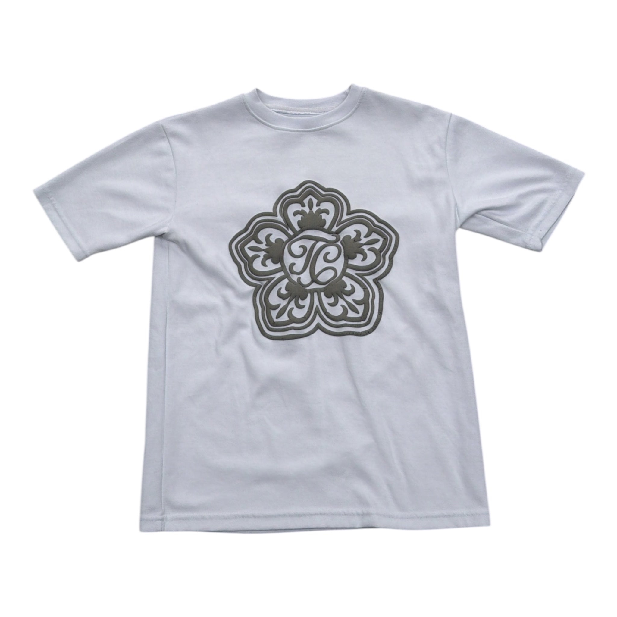 SIGNATURE BLOOM TEE-GREY