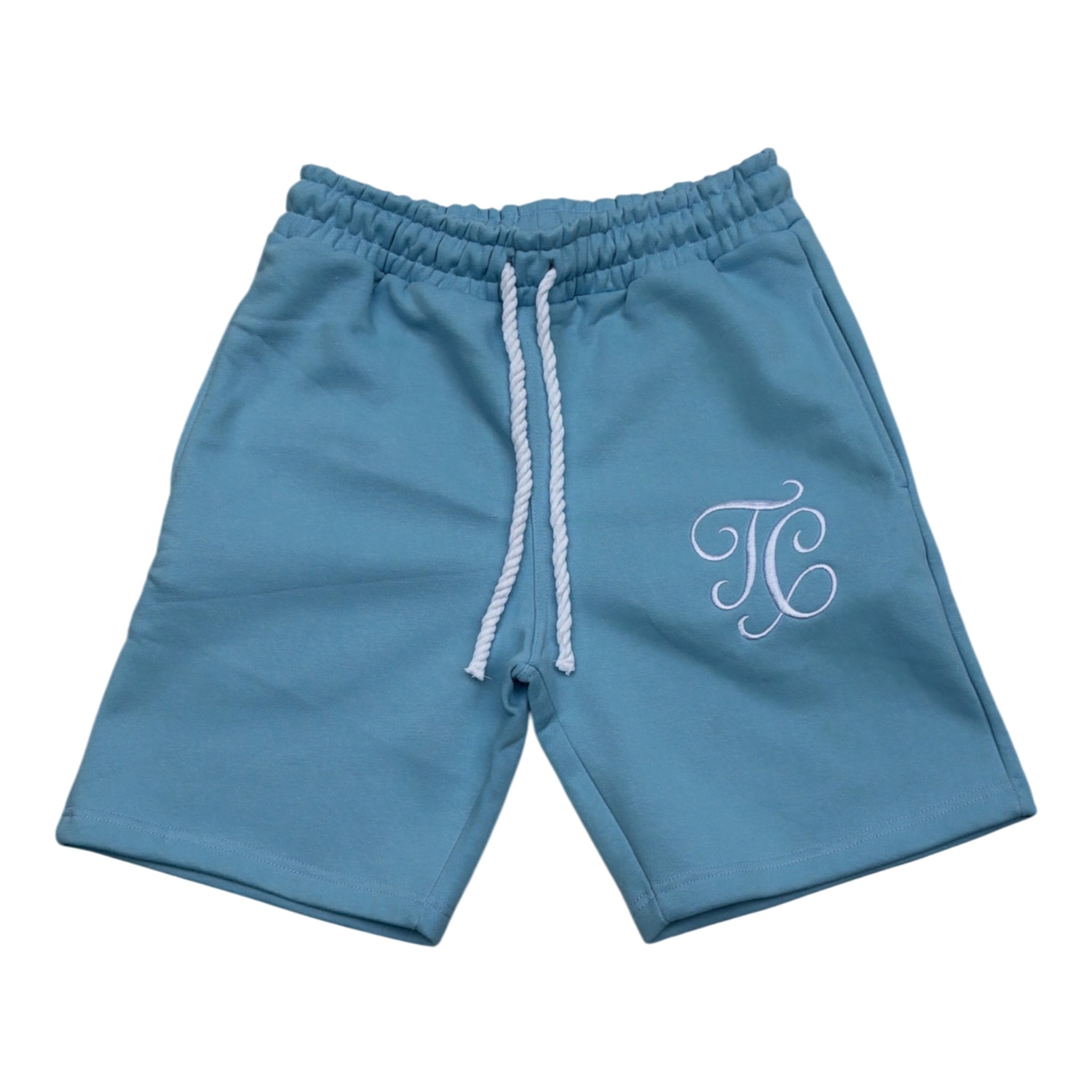 SIGNATURE SHORTS-BABY BLUE