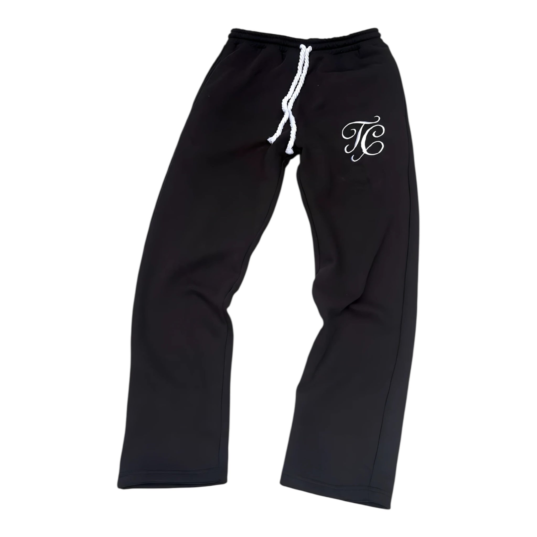 SIGNATURE STRAIGHT LEG JOGGERS-BLACK (pre-order)
